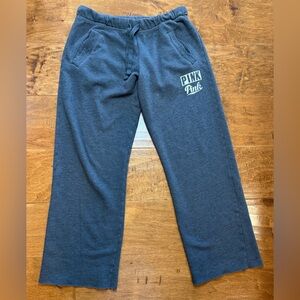 PINK Victoria’s Secret Boyfriend Sweatpants Gray Raw Hem XS